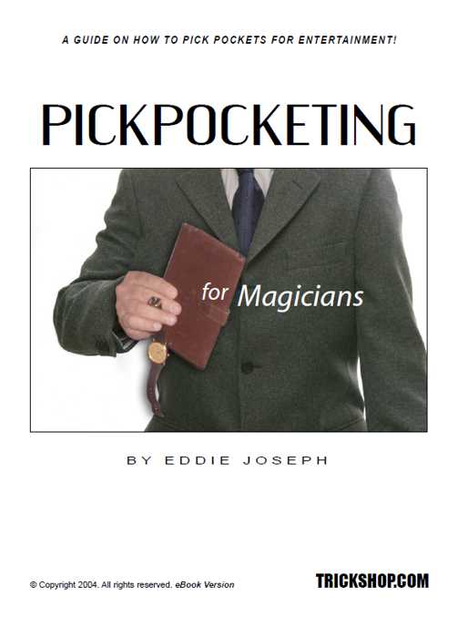 Eddie Joseph – Pickpocketing for Magicians