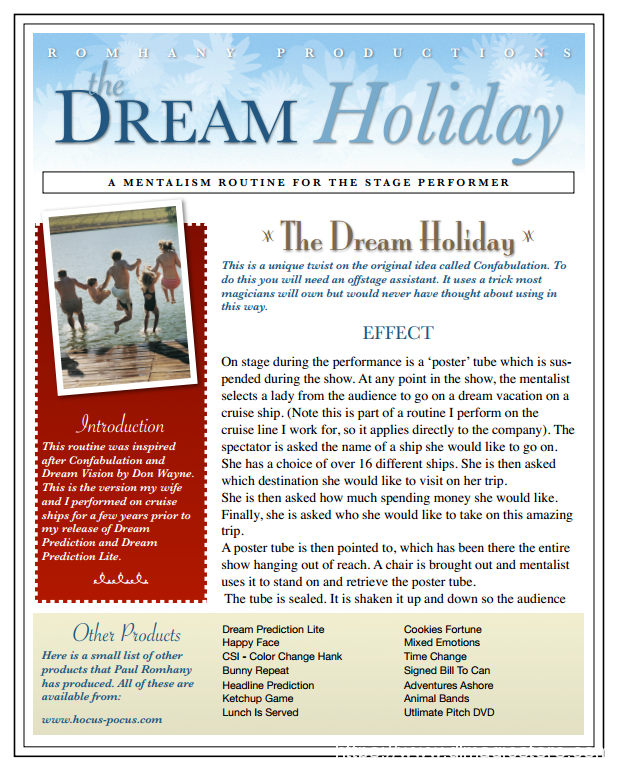 Paul Romhany – Dream Holiday