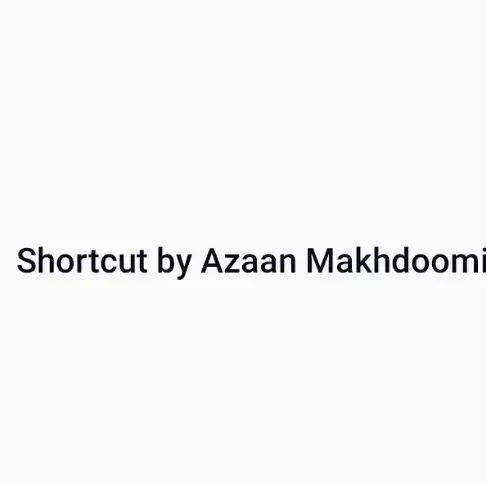 Shortcut by Azaan Makhdoomi