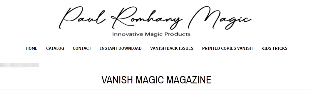 Vanish Magic Magazine – Issues 114-125 Year 2024