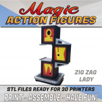 Zig Zag Illusion 3D Printable Action figure CREATIVITY LAB (Instant Download)